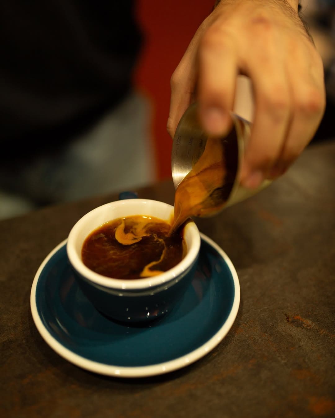 Espresso being poured